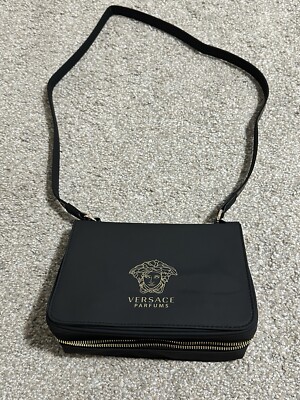 Versace Parfums Black Crossbody / Shoulder bag Signature Head Logo 