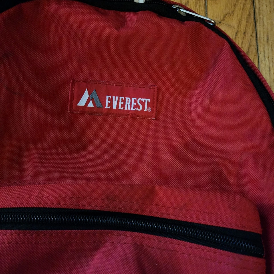 Mochila básica Everest Luggage roja mediana bolsa de libros escolares Foto 3 de 4