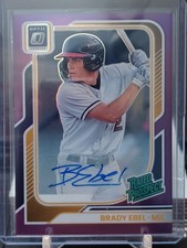 BRADY EBEL RATED PROSPECT PURPLE OPTIC AUTO #69/99 - 2026 Donruss Baseball