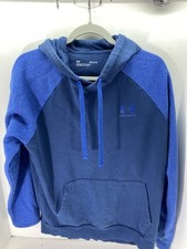 Under Armour Sweatshirt Hoodie Men Size Medium Blue Pullover Cotton Long Sleeve