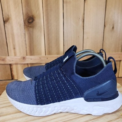 Nike React Phantom Run Flyknit 2 Shoes Mens 9 Blue Running Sneakers CJ0277-401