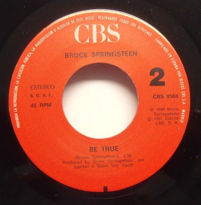 Bruce Springsteen - Sherry Darling - 1981 NM Spain Import 45 & Picture Sleeve - image 4 of 4