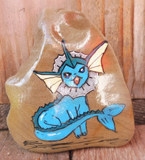 bemalter Stein🌷Pokemon🍀AQUANA🍀Glücksstein Unikat Glücksbringer Kunst EVOLI