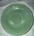 Vintage Fire King Jadeite Alice Floral Pattern Scalloped Edge Saucer 6" Mid Cent