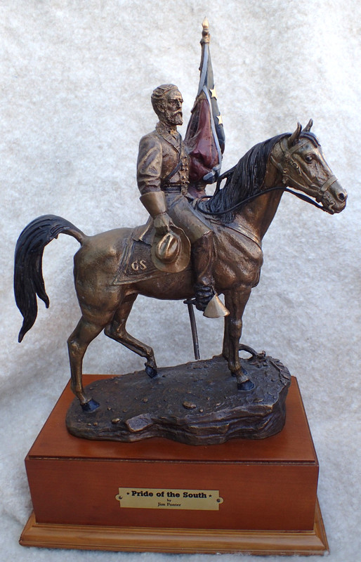 PRIDE OF THE SOUTH BRONZE SCULPTURE ROBERT E. LEE ON TRAVELER BY JIM PONTER