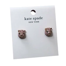 Kate Spade New York Favorites Pave 🐷 Pig Studs Earrings Pink Brand New with Tag