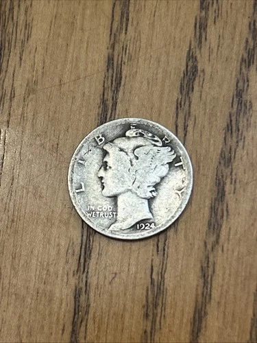 VG+ 1924-S Mercury 90% Silver Dime *2404
