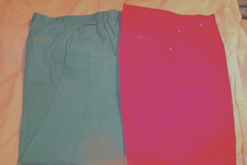 2 PairVintage 80s/90s P.S. Gitano High Waisted Pants Pink/Teal- Size 14 short
