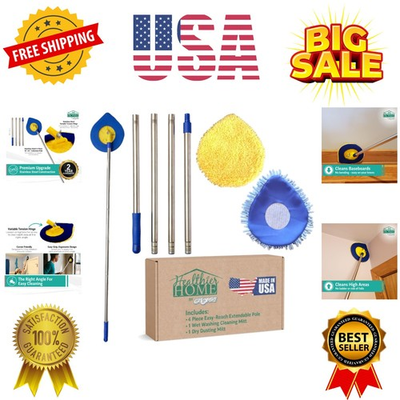 #ad CHOMP Long Handle Wall Cleaner 5 Minute CleanWalls Extendable Wall Washer C... $69.59