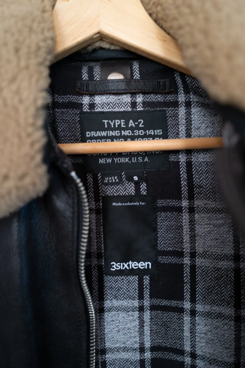 Chaqueta de cuero Schott X 3Sixteen A-2 - talla pequeña