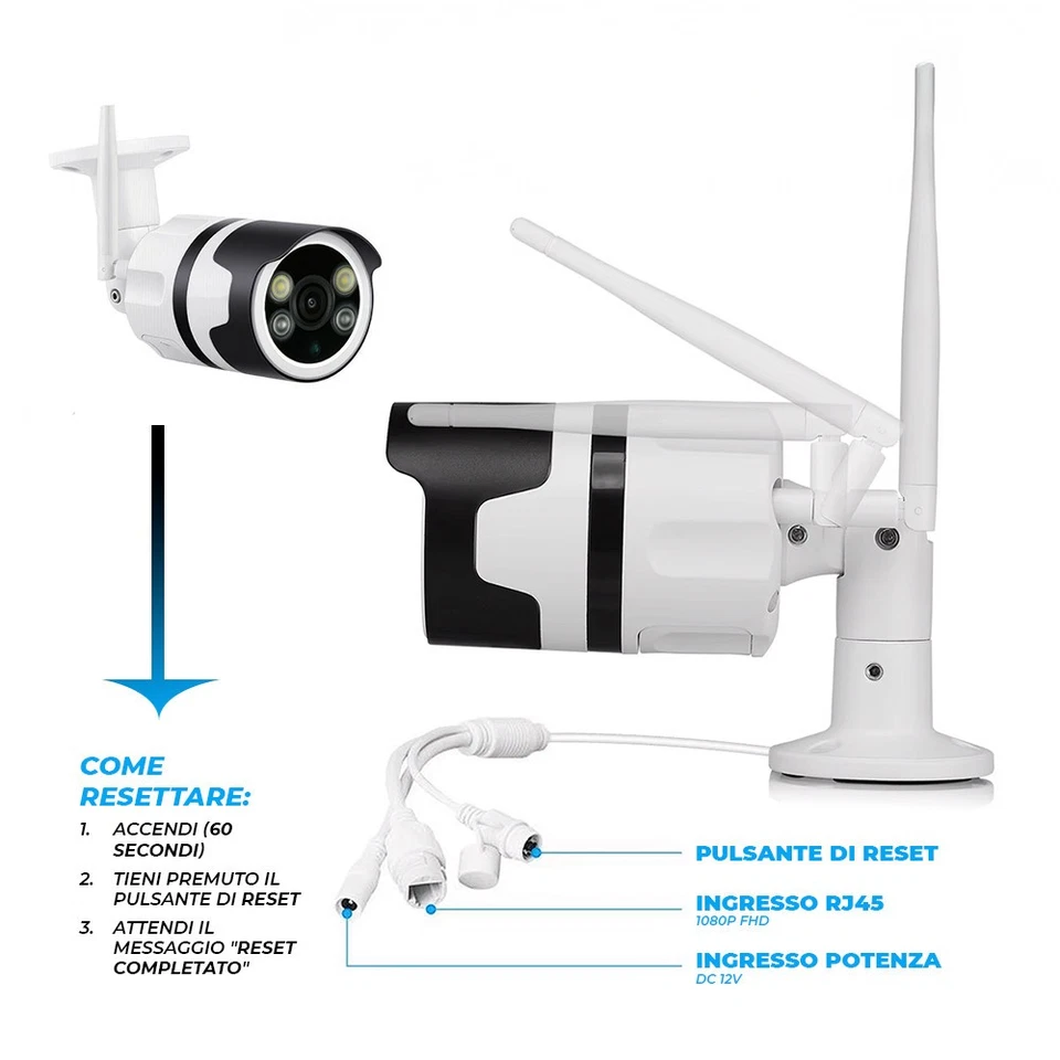 Telecamera di Sicurezza 4K Wi-Fi Sensore Movimento da Esterno Controllo Remoto - Immagine 4 di 4