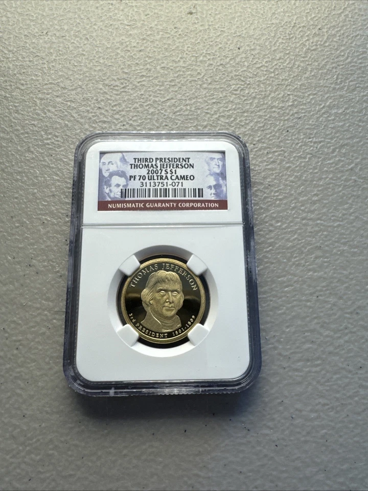 2007 Proof Presidential Dollar 4-Coin Set NGC PF 70 Ultra Cameo - Image 4 of 4