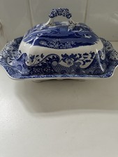Italian Spode Covered Vegetable Serving Dish With Damage