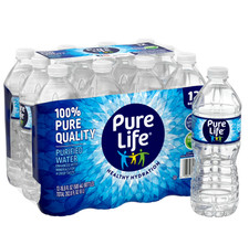 Pure Life Purified Water - 16.9 Fl Oz Plastic Bottled Water 12 Pack