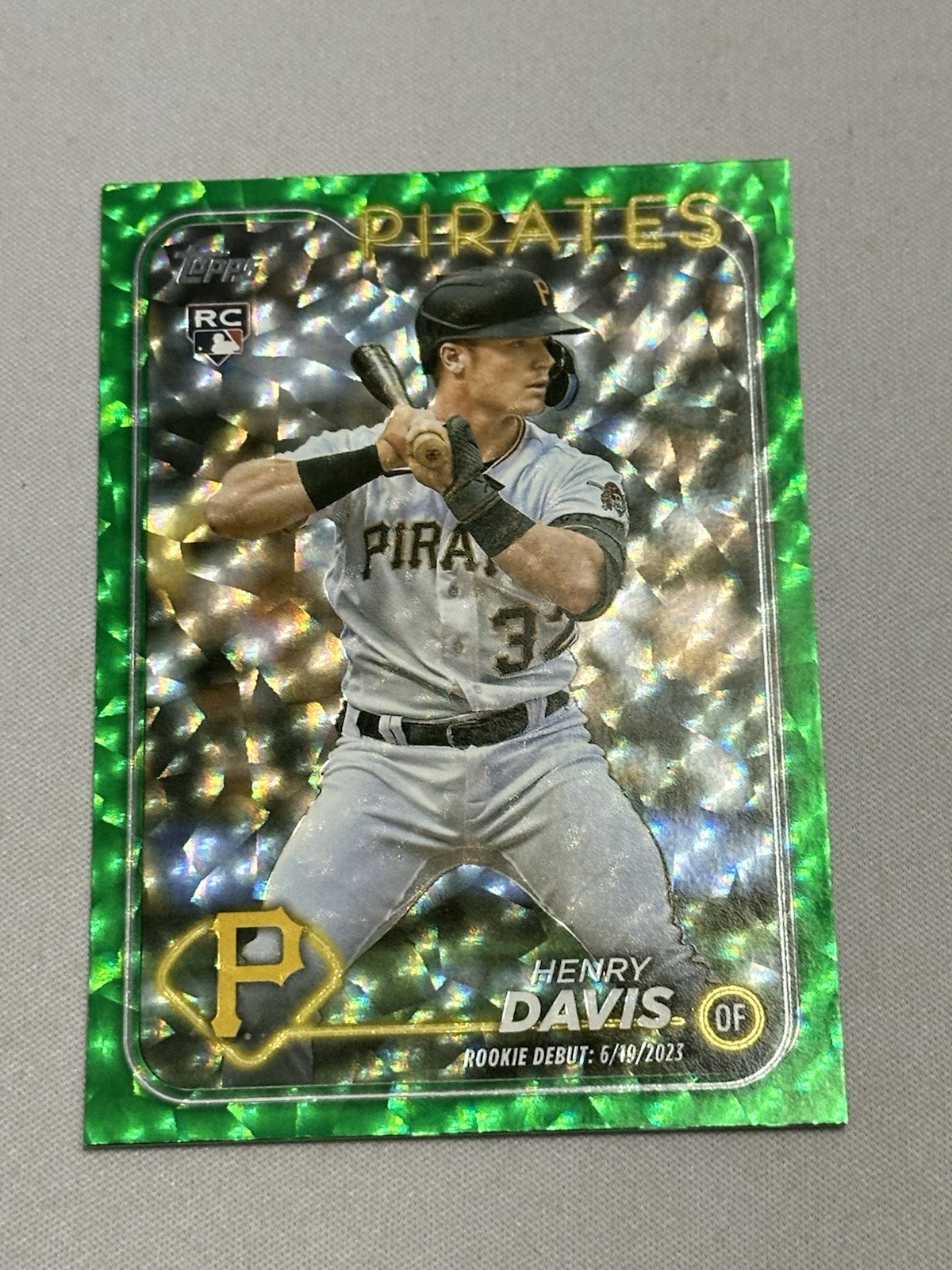 2024 Topps Update Series Crackle Foil Green Rookie Henry Davis /499 US162