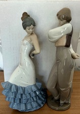Pair of Nao Lladr Flamenco Dancers Porcelain Figurines. Free UK Postage