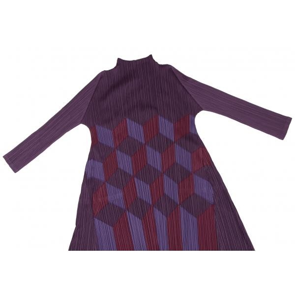 PLEATS PLEASE Women's Patchwork High Neck Dress, … - image 3