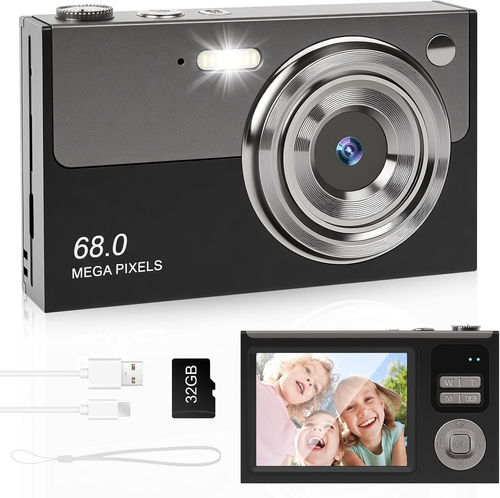Fotocamera digitale FHD 1080P 44MP fotocamera fotografica con scheda