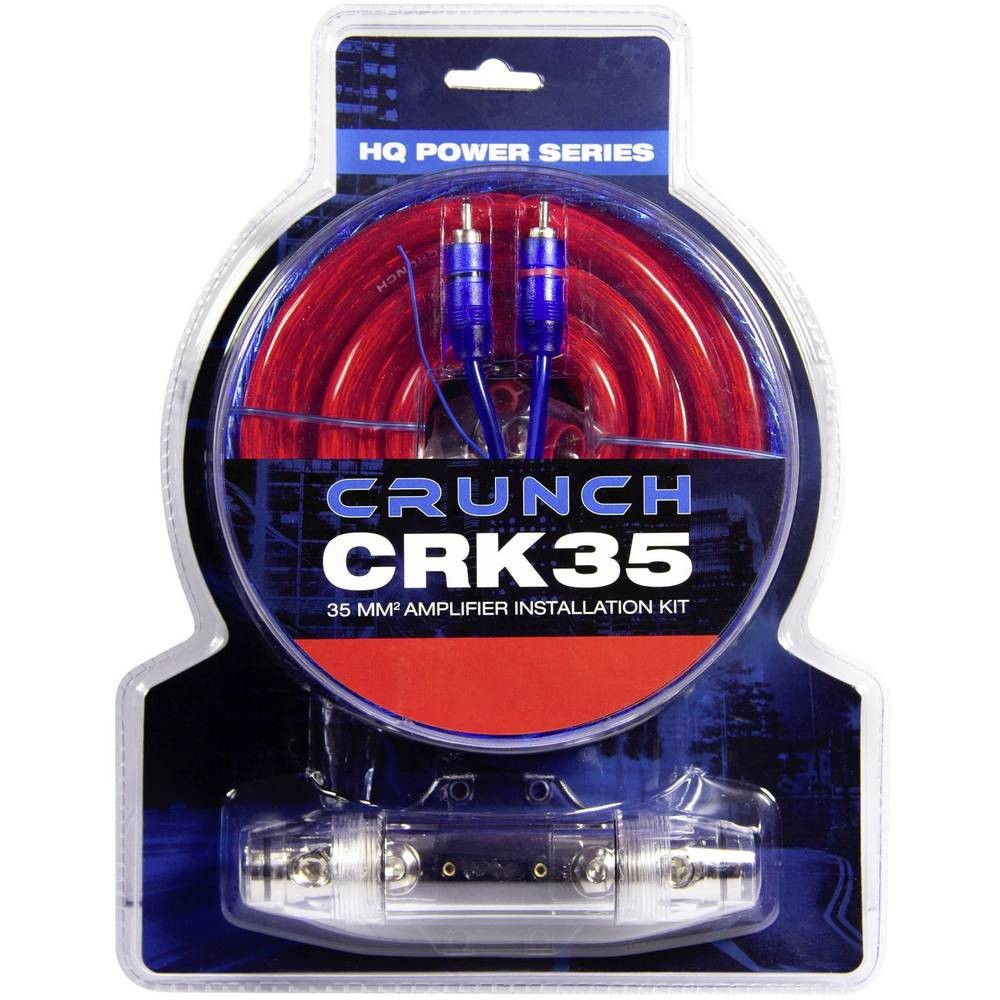 Set de connexion pour ampli HiFi auto 35 mm² Crunch CRK35 idéal pour vos longs trajets en musique