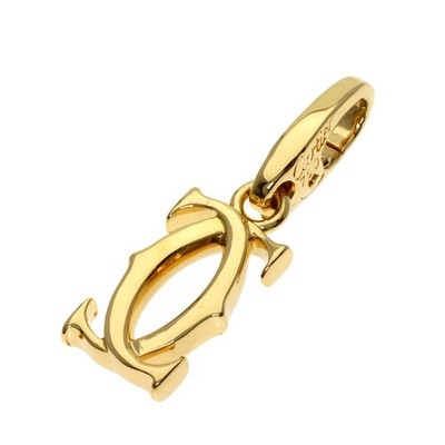 CARTIER 2C Charm Anhänger Top K18 Gelbgold Damen [gebraucht]