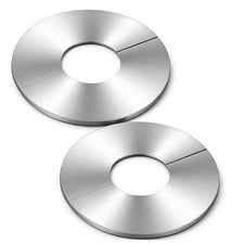 2Pcs Escutcheon Split, 2"/51mm Wall Split Flange Cover, Round Stainless Steel