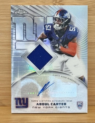 2025 Topps Chrome Abdul Carter Rookie Patch Autographs (RAW)