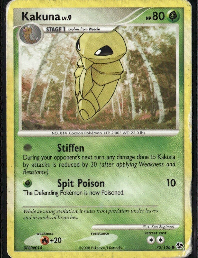 Kakuna Common Great Encounters 73/106 Grass Pokemon Card