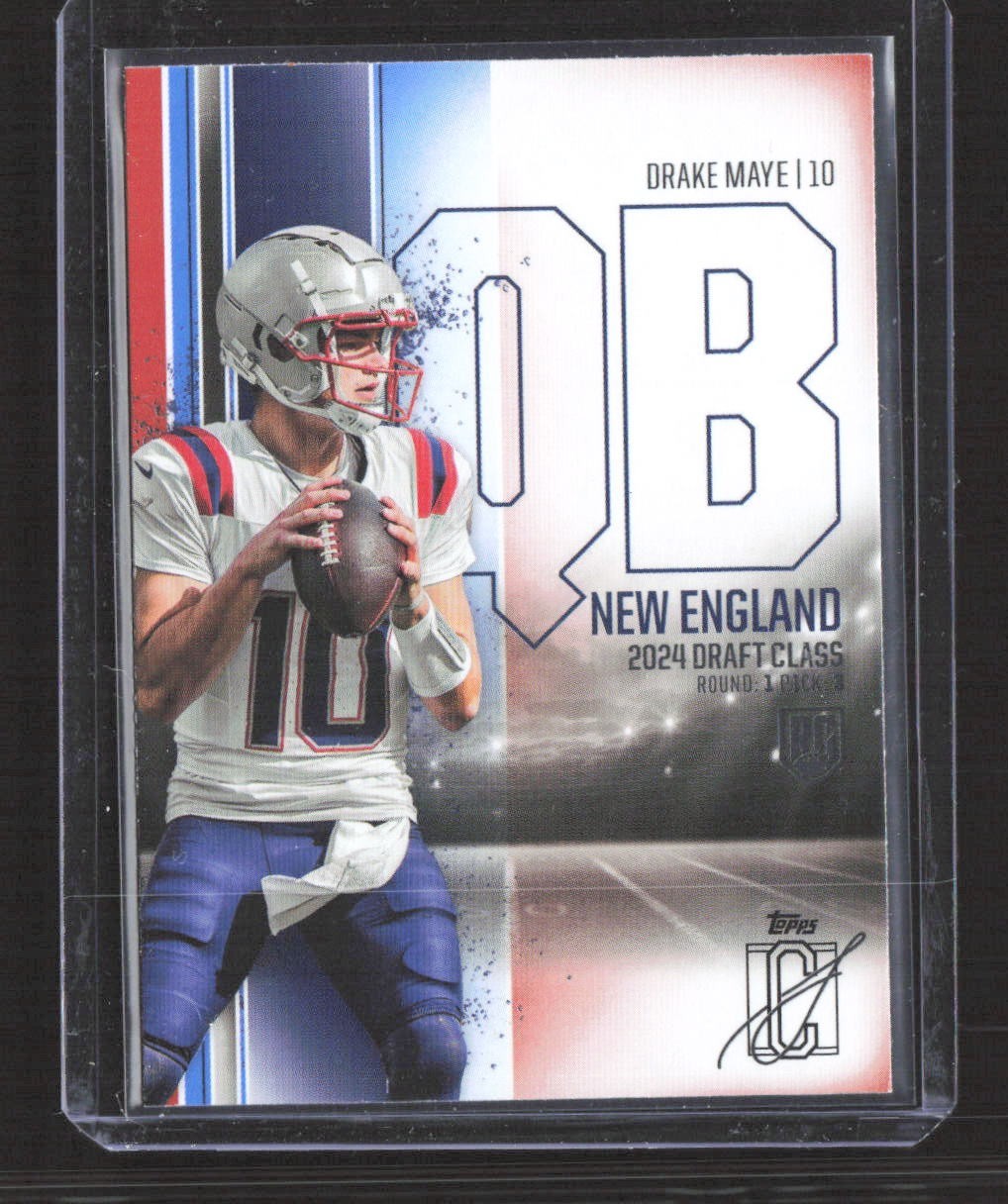 2024 Topps Signature Class -Drake Maye RC #152 Blue & Orange Parallel