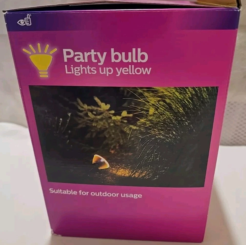 Philips 13.5W LED Yellow PAR38 Medium Dimmable LED Bug Party Light Bulb NIB NEW - Image 4 of 4