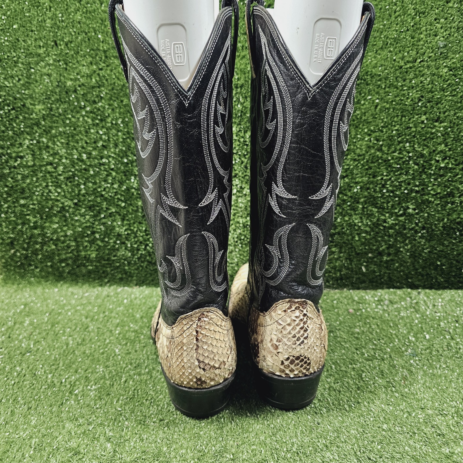 Dan Post Exotic Python Snakeskin Pull On Cowboy W… - image 5