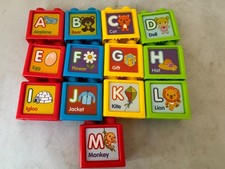 Lot 13 VTech Sit-to-Stand Alphabet Train Replacement Letters Blocks Complete EUC