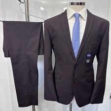 REDHERRING Modern Slim Fit Machine Wash Brown 2 Piece Suit C42R W34 L31
