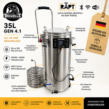 KegLand BrewZilla 35L Gen 4.1 Brauanlage 2400W WiFi RAPT mit Pumpe