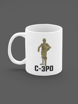 C-3PO Star Wars Grafik Kunst Tasse - Einzigartiges Cartoon Design