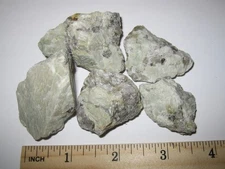 5 ROUGH 1.2"- 1.8" GREEN MOONSTONE & SMOKY QUARTZ CRYSTAL STONES NH, USA 141g *1