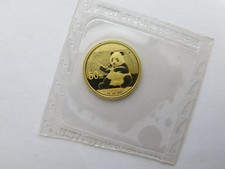 2017 3 gram Gold China panda mint sealed 50 yuan Chinese coin 5443.11 per troy oz
