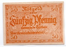 1922 Germany Trittau Notgeld 50 Pfennig Note (3621)