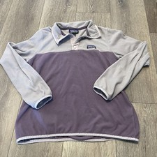 Patagonia Micro D Snap-T Fleece Pullover Jacket Women's Small S Purple Hiking