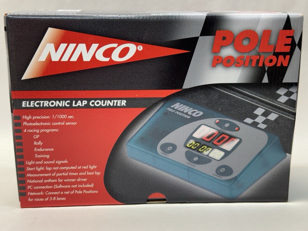 NINCO 1/32 SLOT CAR POLE POSITION ELECTRONIC RACE PROGRAM & LAP