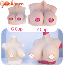Silicone Breast Forms Huge Boobs G/H/Z Cup Crossdresser Drag Queen Breast Plate