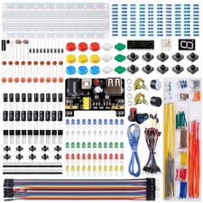 Electronics Component Kit for Arduino with Power Supply Module, Jumper Wire,P...