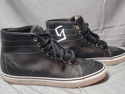 RARE VANS SYNDICATE AV Classic Hi  AVE Model  Black Leather 