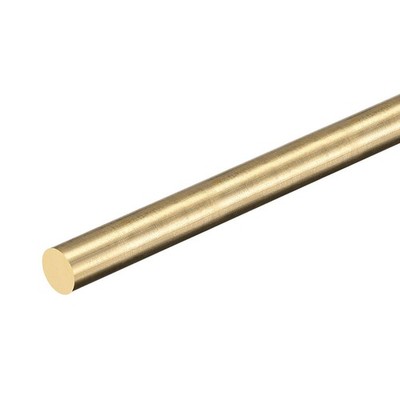 6mm Diameter 300mm Length Brass Solid Round Rod for DIY Craft 1pcs