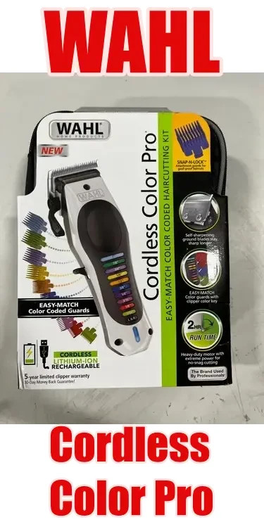 Wahl Cordless Color Pro Hair Clippers 3025769 OPEN BOX (BRN) for