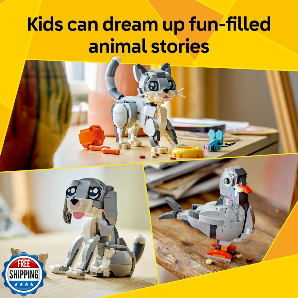 LEGO Creator Juguete para Gato Lúdico 3 en 1 - Juguete de Construcción con 3 Opciones de Construcción, C Foto 3 de 4