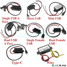 12V to 5V 3A 15W DC DC Buck Converter Type C Micro Mini USB Car Power Module