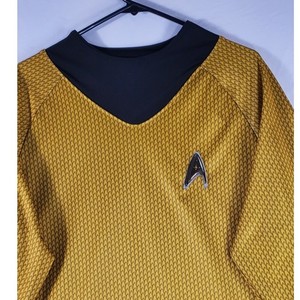 Star Trek Captain Kirk Gold Costume Shirt Rubies Mens Large 2009 Movie Cosplay