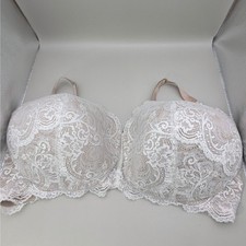 ThirdLove 24/7 Lace Balconette Bra Beige Nude Lace Overlay Size 46E 46DD