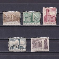 NETHERLANDS 1955, Sc #B276-B280, Architecture, MH