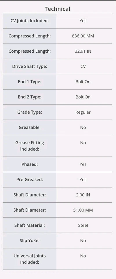99~01 Jeep Grand Cherokee. Cardone Reman Drive Shaft 65 9313 - Image 4 of 4